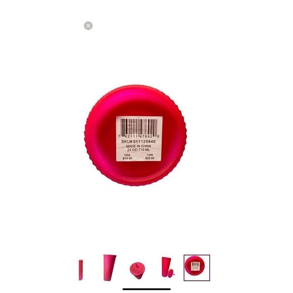 Starbucks 2023 Spring Hot Pink Jelly Tumbler NWT - Picture 6 of 6